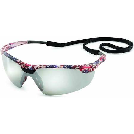Gateway Safety Old Glory Camo  Silver Mirror Conqueror Safety Glasses 280318007